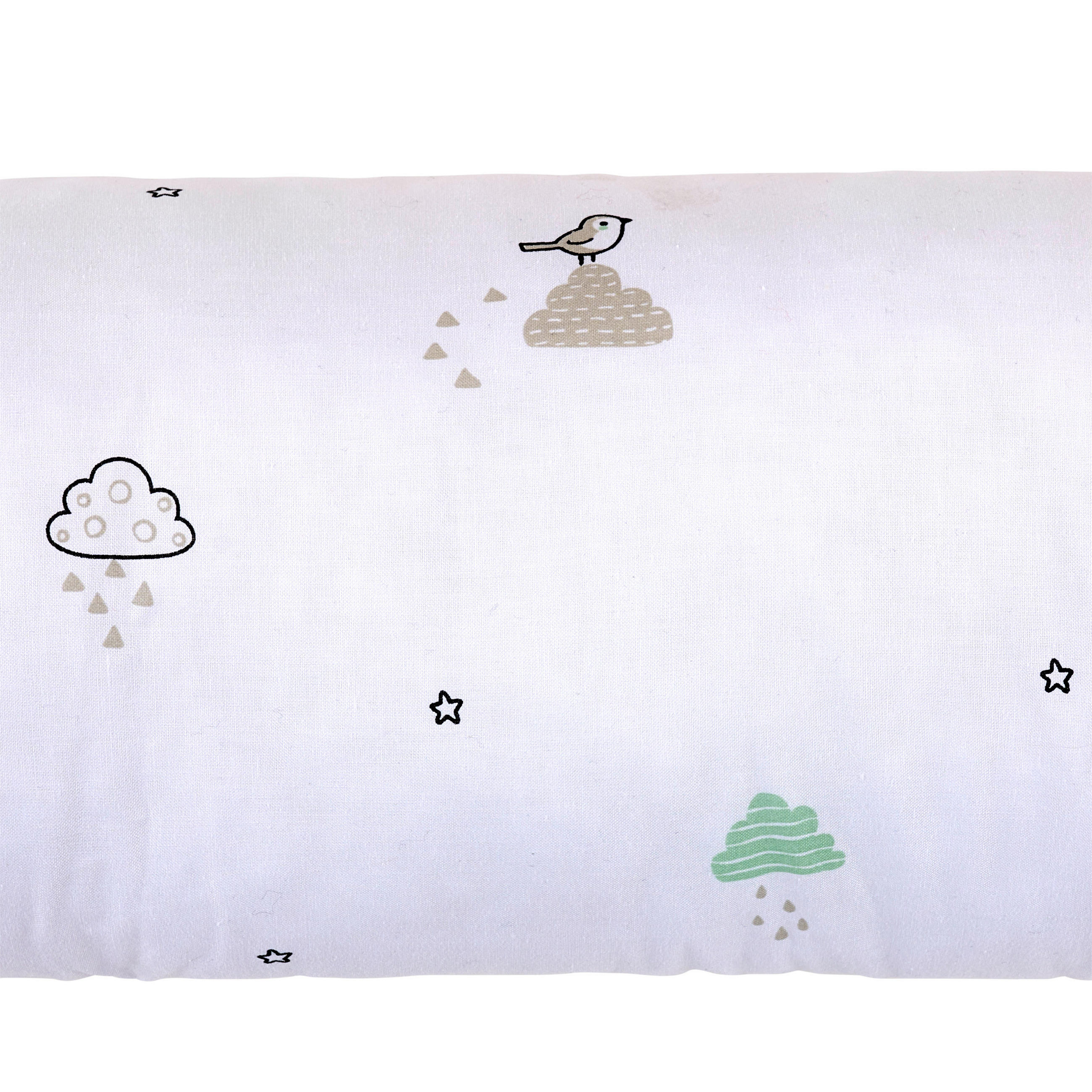 Thumbnail - Patinio Nestchenschlange Modern Clouds, Grau, Grün, Textil, Tier, Füllung: Polyester, 14x180 cm, Textiles Vertrauen - Oe...