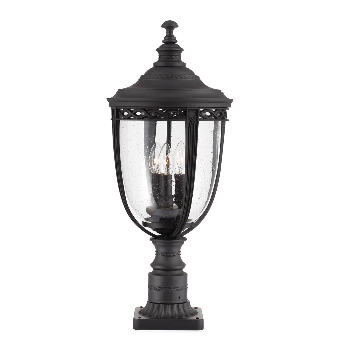 SOCKELBELYSNING - svart, Basics, metall/glas (26.7/63.8cm) - Elstead Lighting