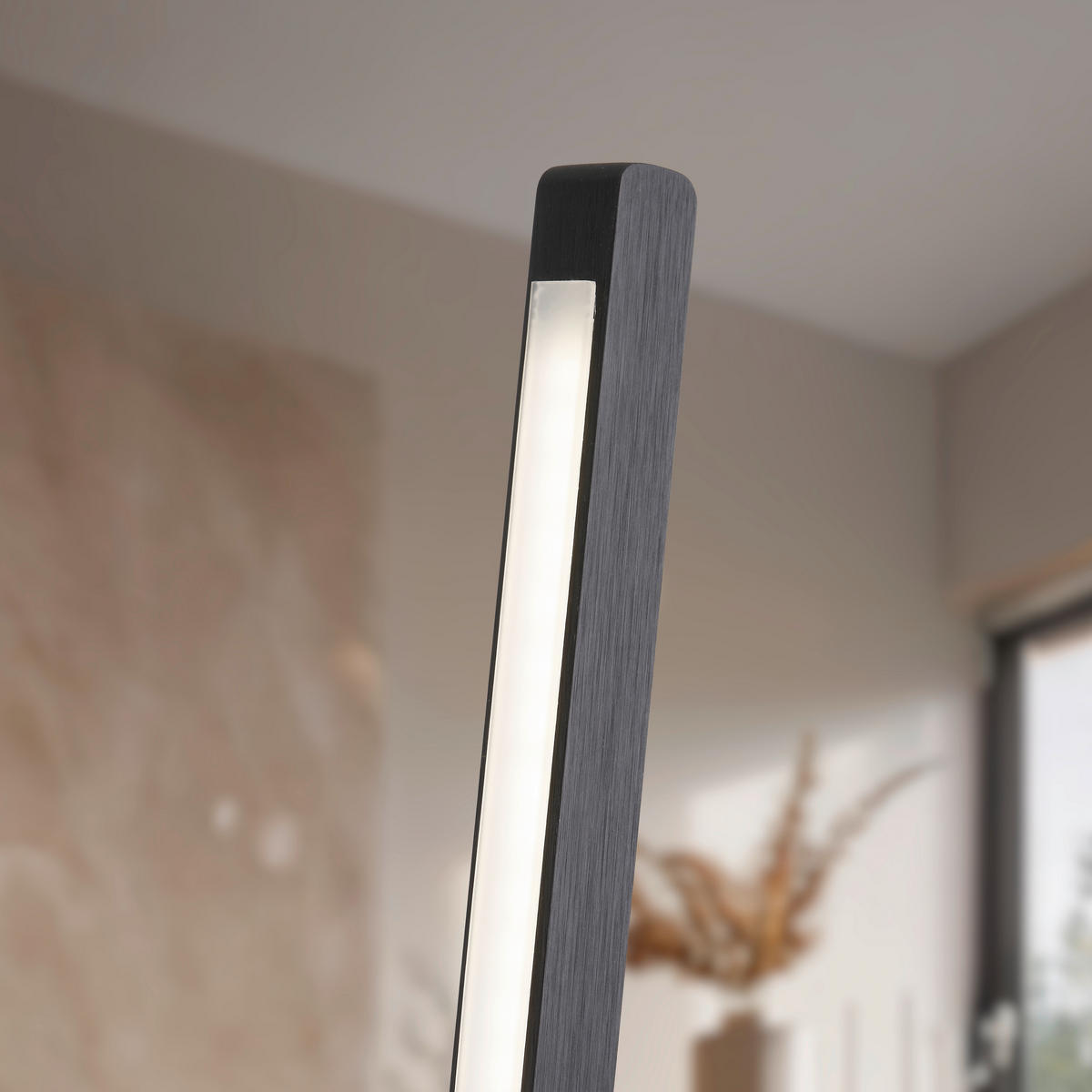 LED-STEHLEUCHTE Mia 158/20/20 cm  - Schwarz, KONVENTIONELL, Metall (158/20/20cm) - Ambiente