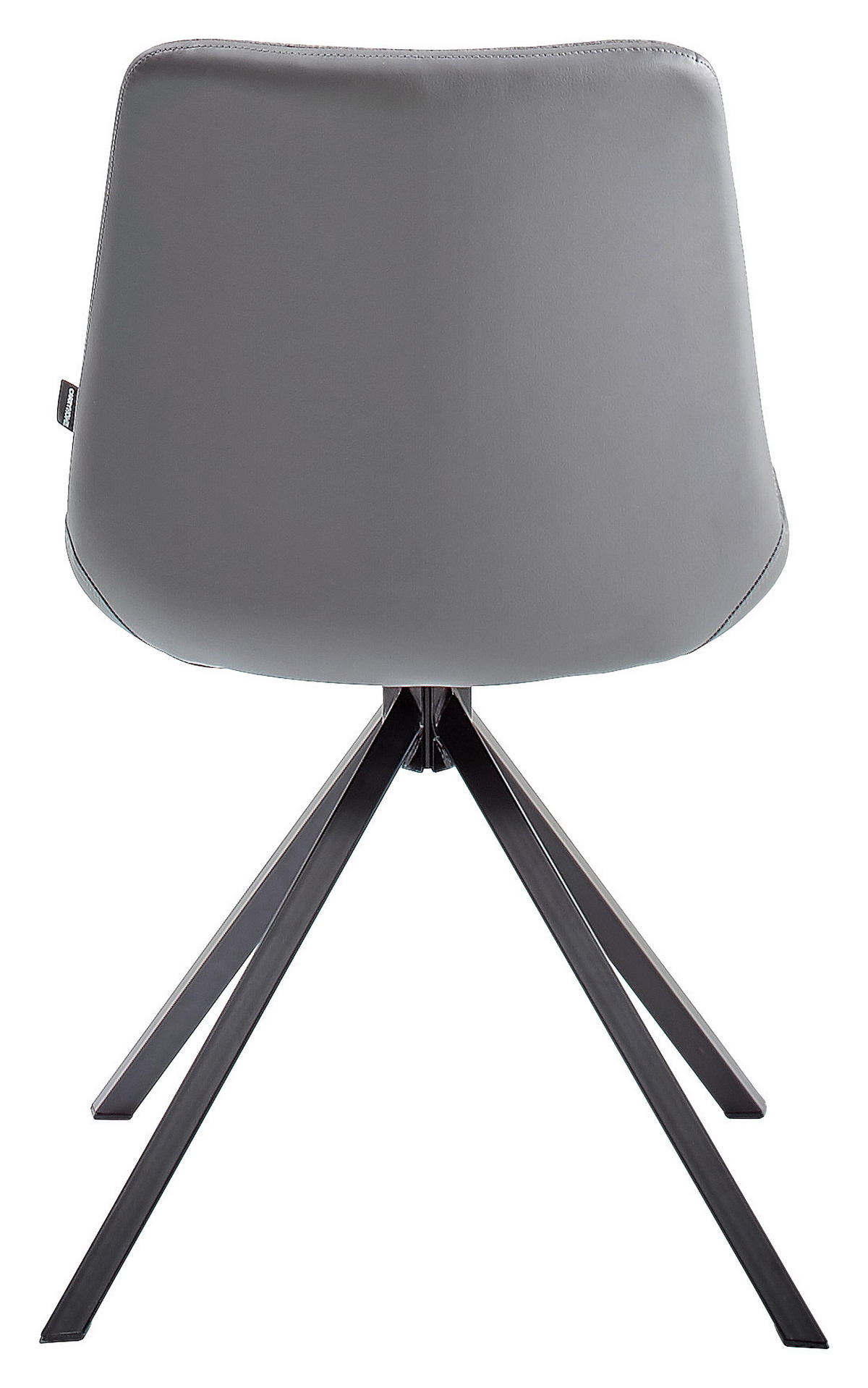 STUHL Flachgewebe  - Schwarz/Grau, Design, Textil/Metall (48/87/58cm) - Livetastic