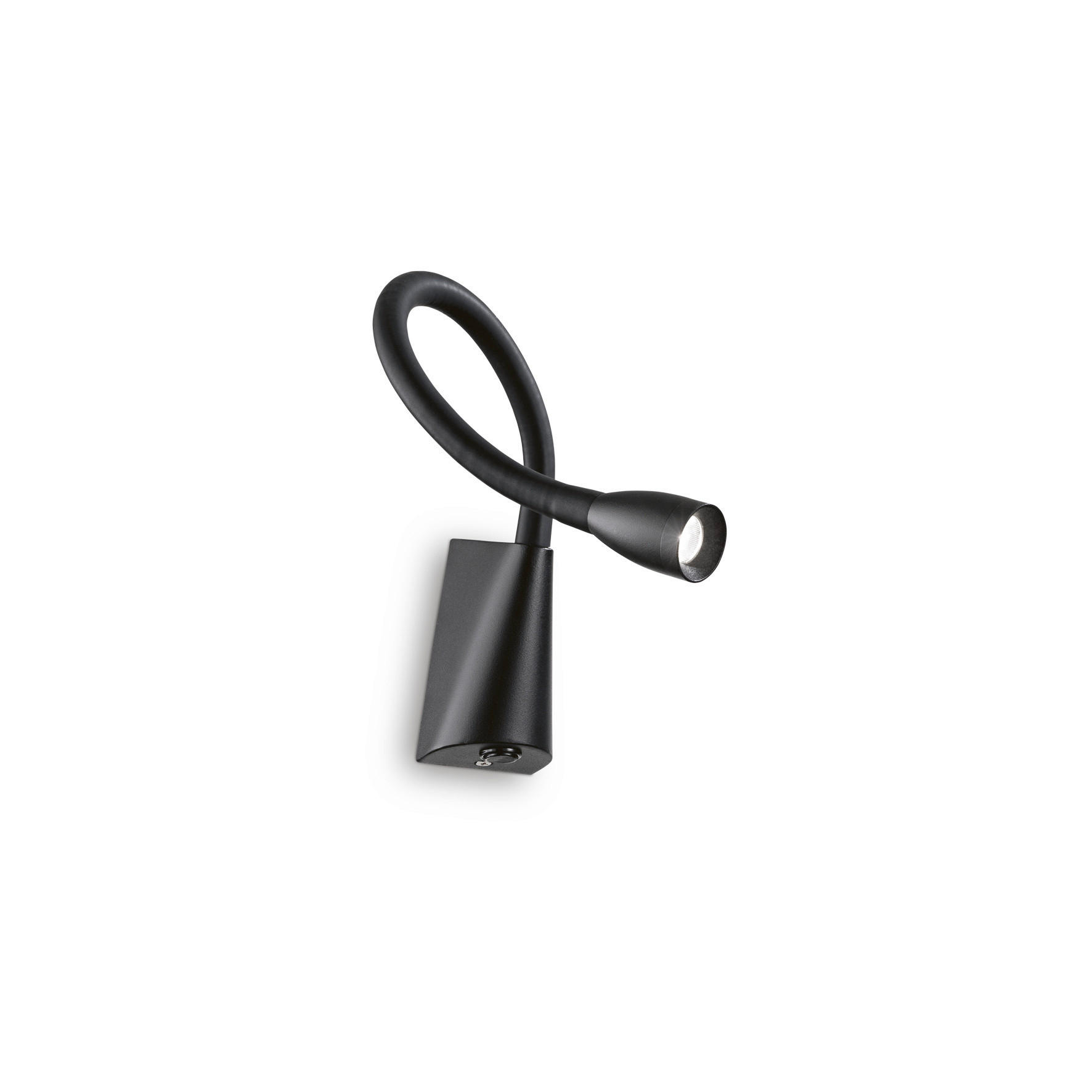 LED-WANDLEUCHTE Goose AP Nero 6/18,50/30 cm   - Schwarz, Design, Kunststoff/Metall (6/18,50/30cm) - Ideal Lux