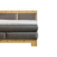 BOXSPRINGBETT 160/200 cm  in Zirbelkieferfarben, Hellgrau  - Zirbelkieferfarben/Hellgrau, Natur, Holz/Textil (160/200cm) - Linea Natura