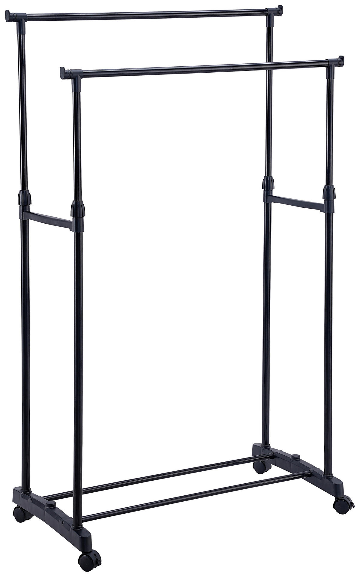 KLEIDERWAGEN in Schwarz 80/90-160/41 cm   - Schwarz, Basics, Kunststoff/Metall (80/90-160/41cm) - Boxxx