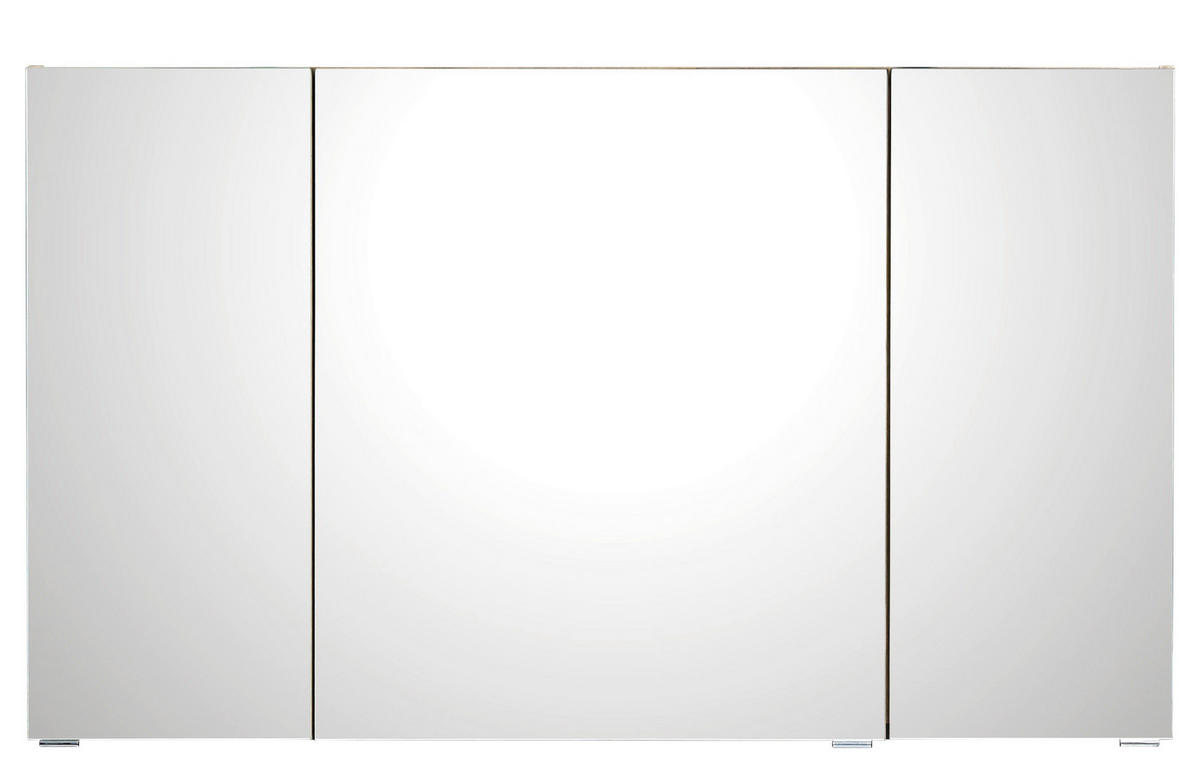 SPIEGELSCHRANK 120/70,3/17 cm  - Chromfarben/Eichefarben, MODERN, Glas/Holzwerkstoff (120/70,3/17cm) - Sadena