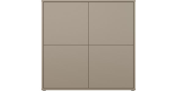 HIGHBOARD  124,5/121,5/34,9 cm  - Taupe/Grau, MODERN, Holzwerkstoff/Kunststoff (124,5/121,5/34,9cm) - Carryhome