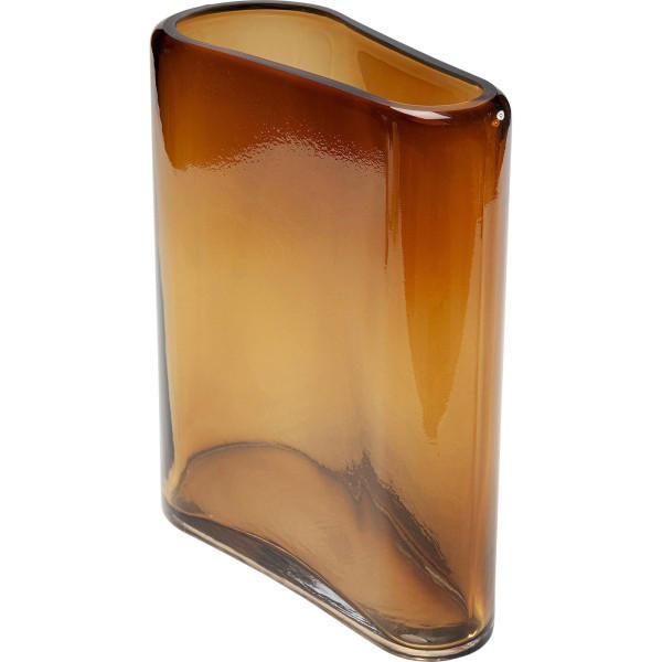VASE  - Braun, Design, Glas (25/32/11cm) - Kare-Design