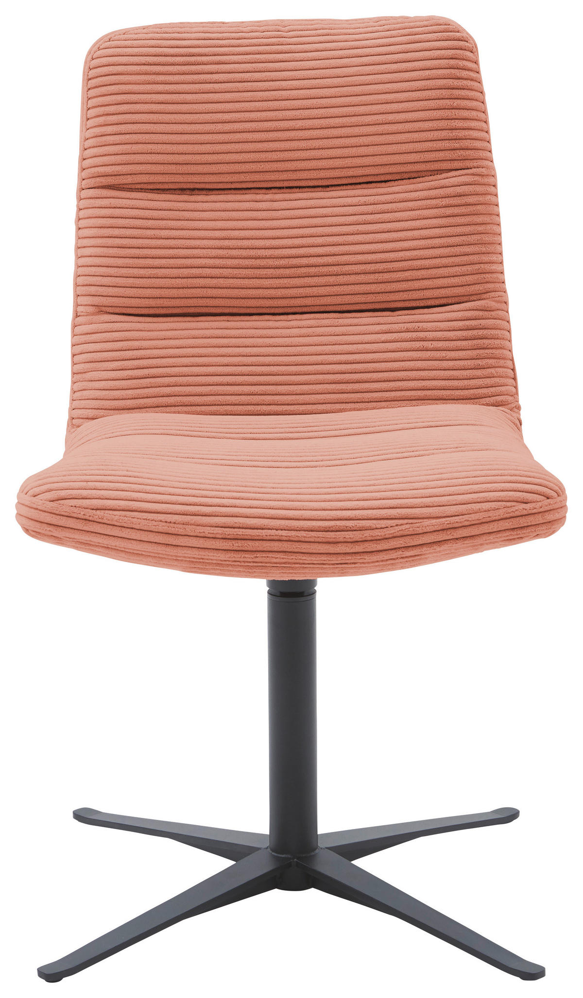 STUHL  in Cord  - Rostfarben/Schwarz, Design, Textil/Metall (52/88/66cm) - Dieter Knoll