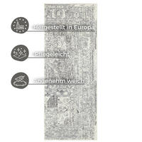 LÄUFER 80/250 cm Celebration  - Creme/Grau, Basics, Kunststoff/Textil (80/250cm)