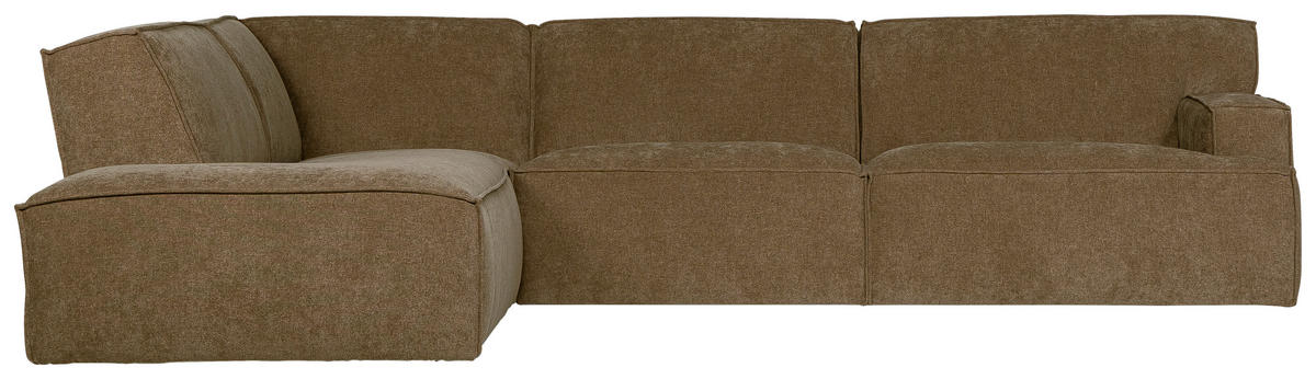 SOFFA i manchester brun  - brun, Klassisk, metall/trä (242/300cm) - Novel