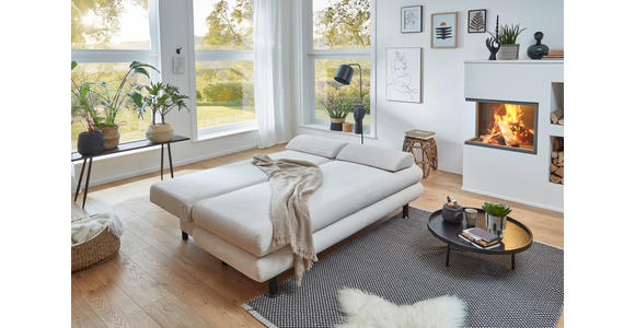 SCHLAFSOFA mit Cord Naturfarben - Schwarz/Naturfarben, KONVENTIONELL, Kunststoff/Textil (196/77/92cm) - Carryhome