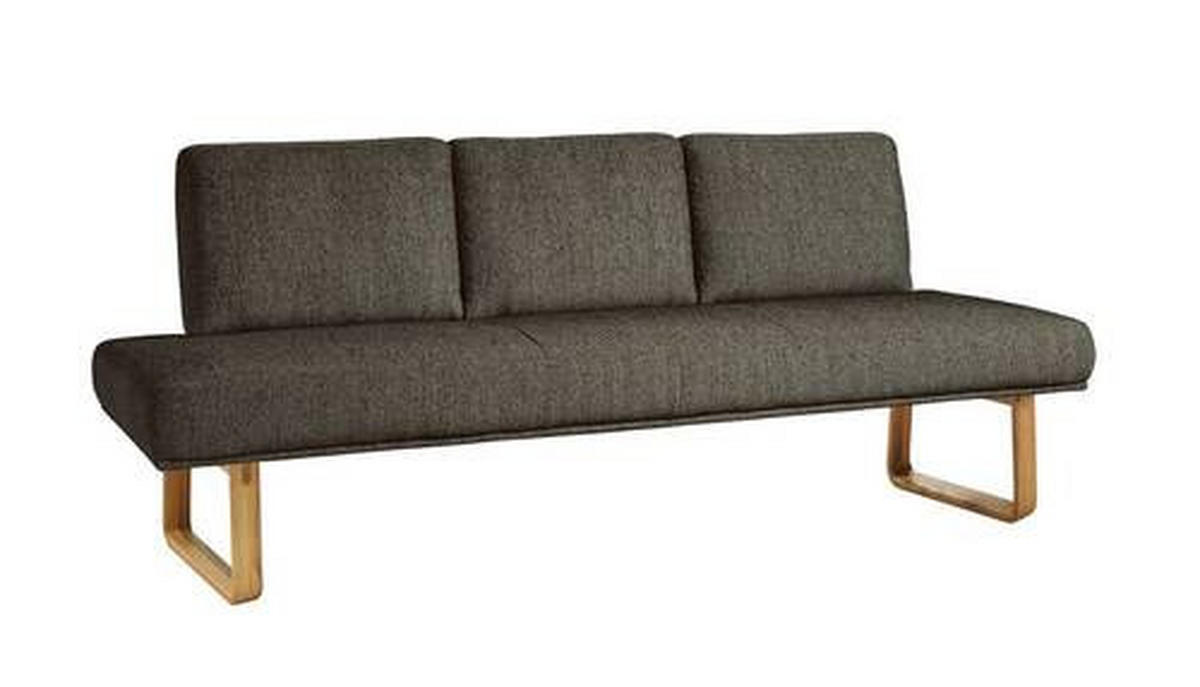 SITZBANK 224/92/78 cm  in Braun  - Eichefarben/Braun, Design, Holz/Textil (224/92/78cm) - Dieter Knoll