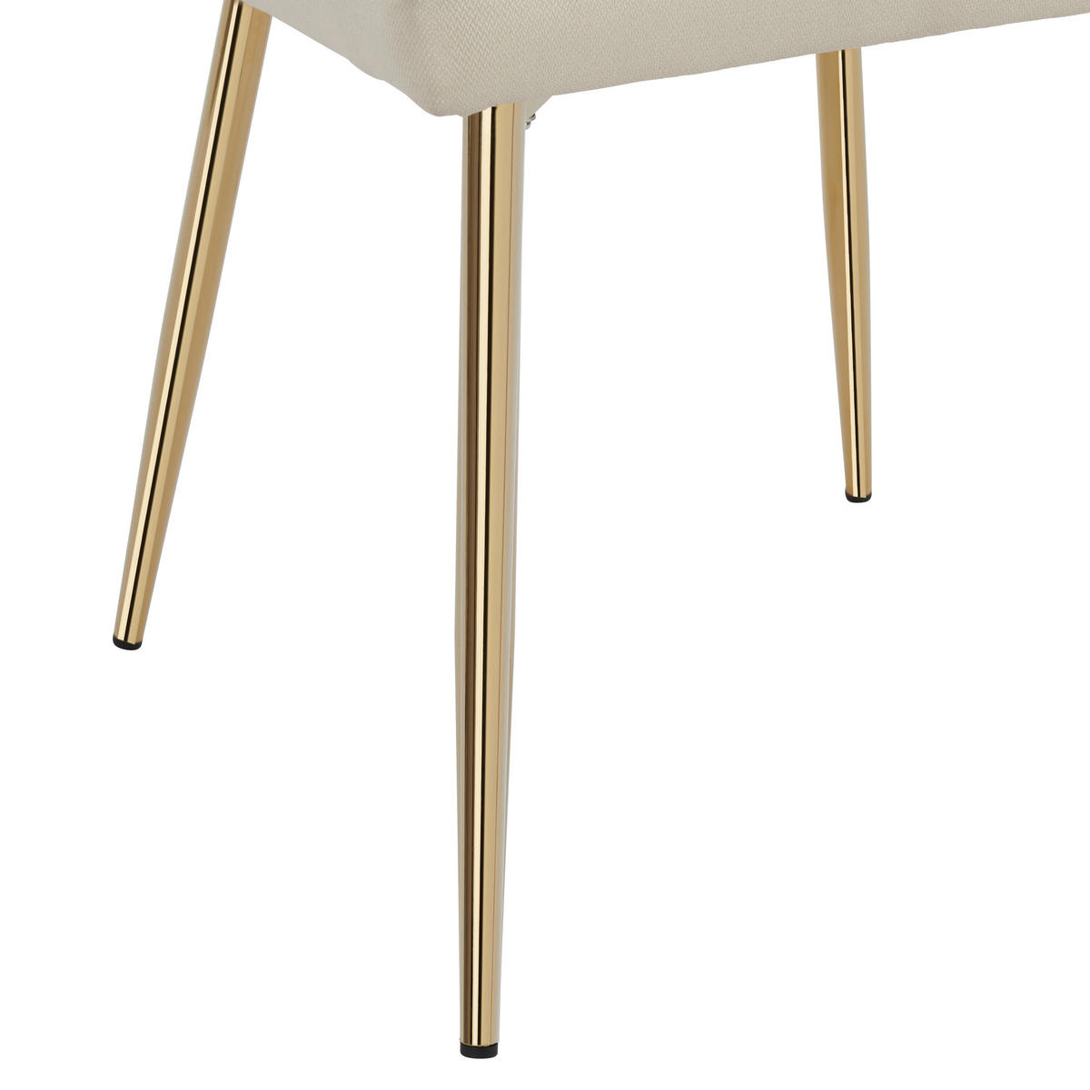 STUHL  in Eisen Webstoff Metall, Textil  - Beige/Goldfarben, MODERN, Textil/Metall (50/88/61cm) - Livetastic