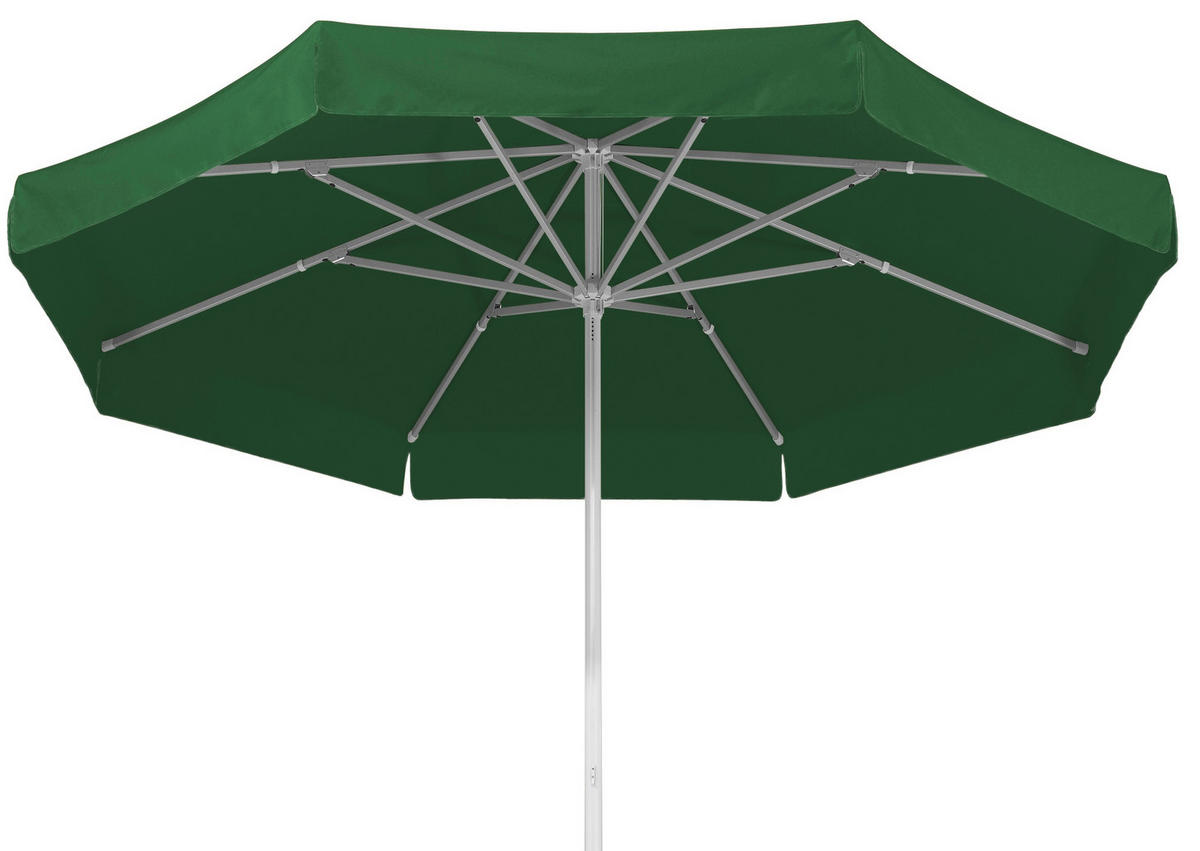 SLUNEČNÍK 300 cm - barvy stříbra/zelená, Basics, kov/textil (300cm) - Schneider