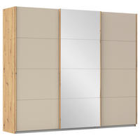 SCHWEBETÜRENSCHRANK Champagner, Eiche Artisan  - Champagner/Eiche Artisan, Konventionell, Glas/Holzwerkstoff (271/229/62cm) - Xora
