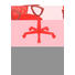 JUGENDDREHSTUHL - Rot/Schwarz, Design, Kunststoff/Textil (54/90,5-102,5/54cm) - Carryhome JUGENDDREHSTUHL - Rot/Schwarz, Design, Kunststoff/Textil (54/90,5-102,5/54cm) - Carryhome