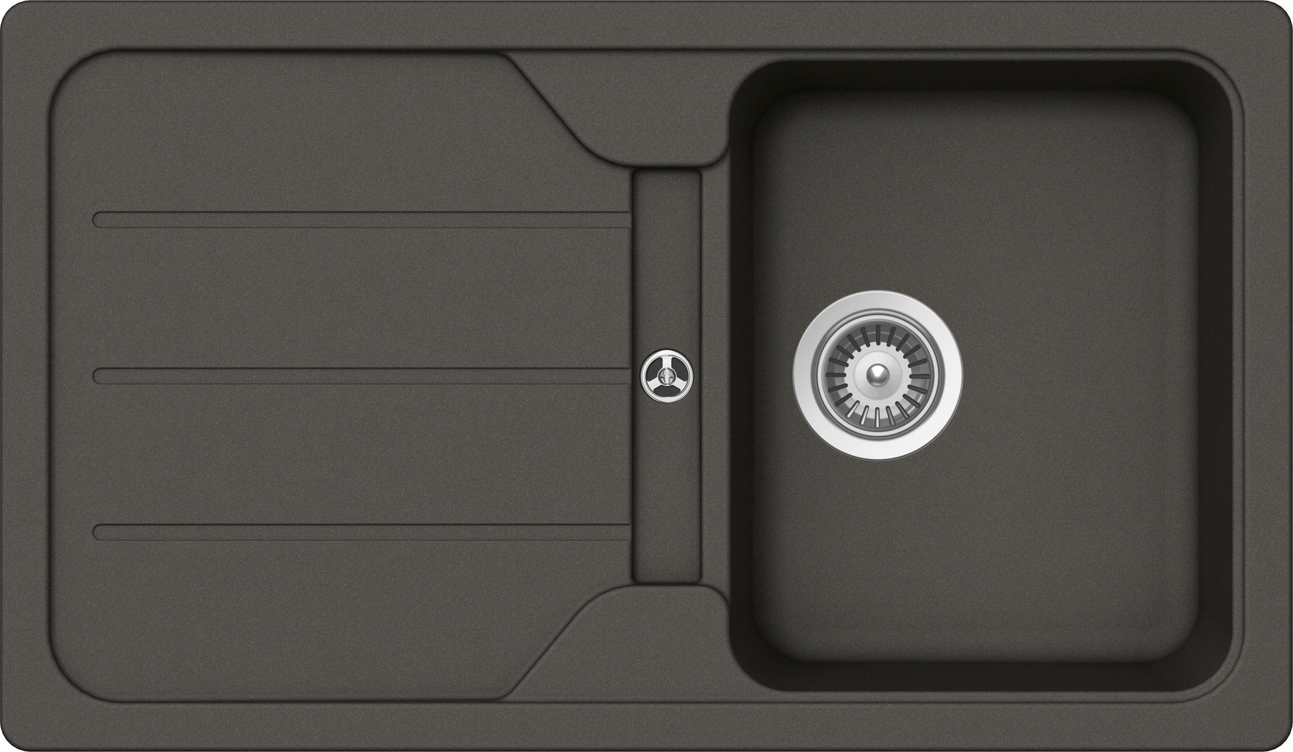 SPÜLE FOMD100AGAS  - Graphitfarben, Basics, Stein (86/50cm) - Schock