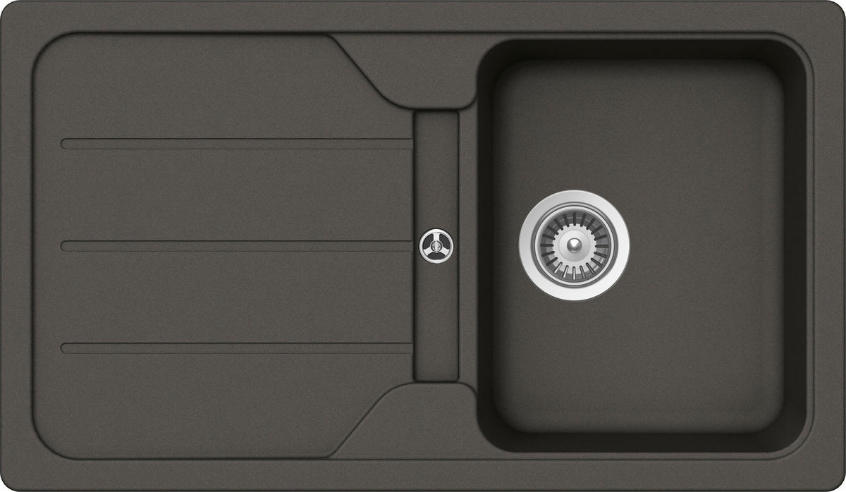 SPÜLE FOMD100AGAS  - Graphitfarben, Basics, Stein (86/50cm) - Schock