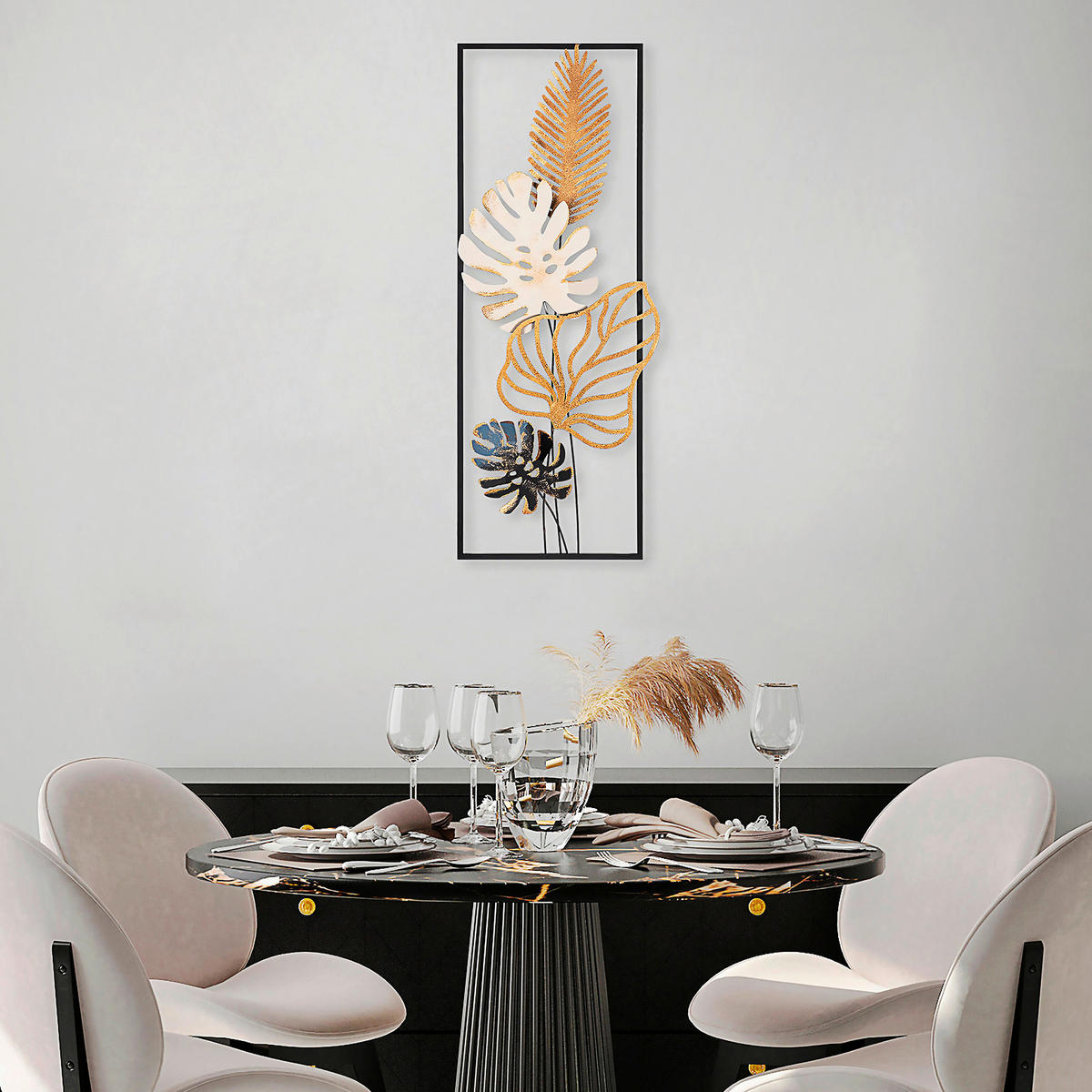 METALLBILD  - Multicolor, Basics, Metall (32/90cm)