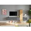 WOHNWAND  in Grau, Eichefarben  282/160/37 cm  - Eichefarben/Grau, Design, Holzwerkstoff (282/160/37cm) - Celina Home