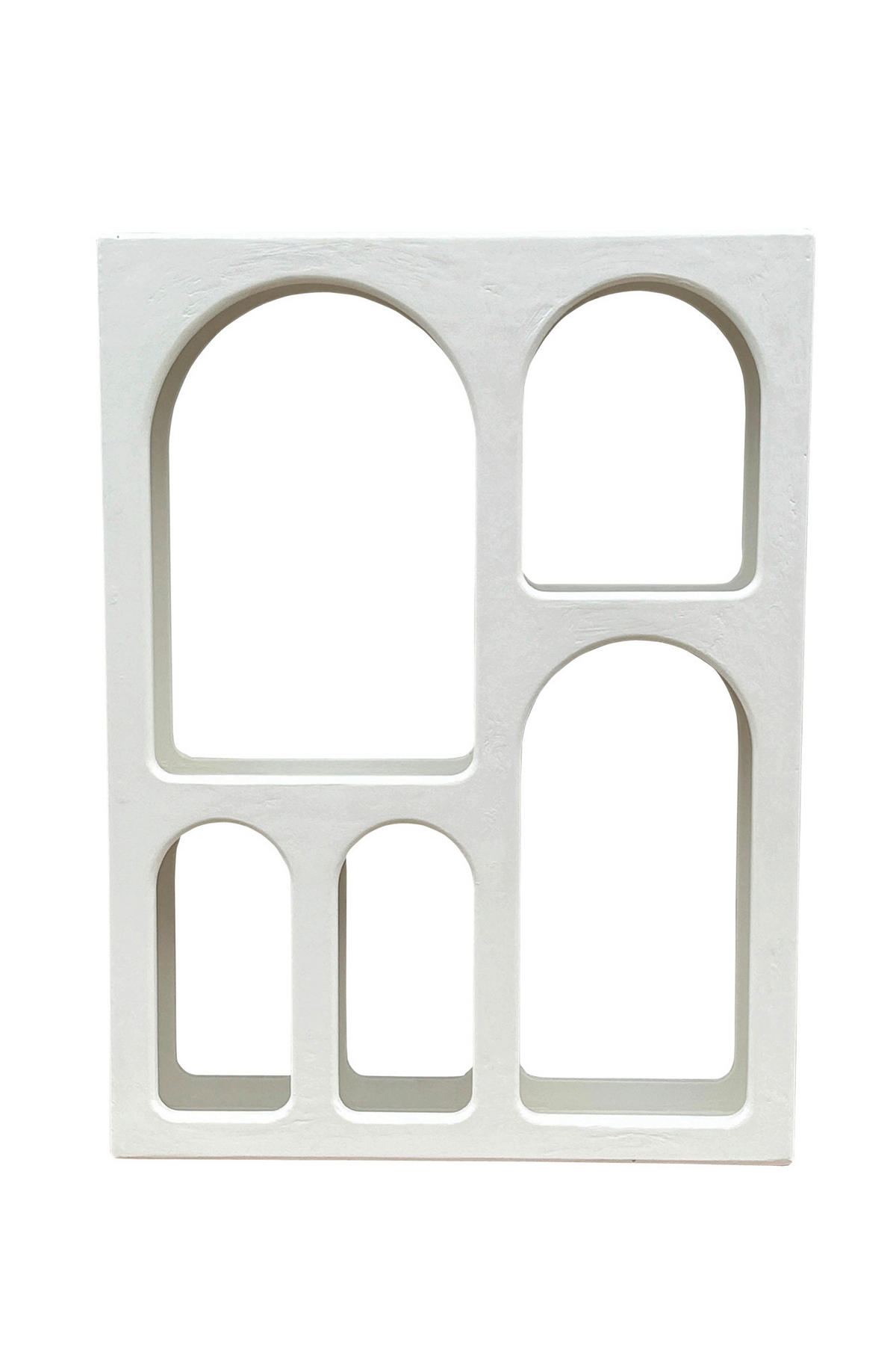 WANDREGAL 60/80/14 cm  - Weiß, Design, Holzwerkstoff/Stein (60/80/14cm) - MID.YOU