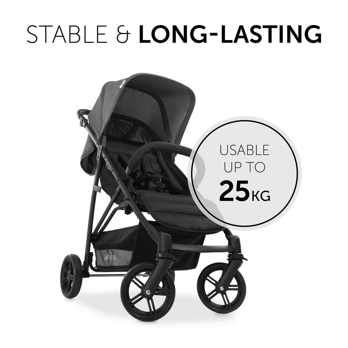 BUGGY RAPID 4  - Schwarz/Grau, Basics, Textil/Metall (54/104/92cm) - Hauck