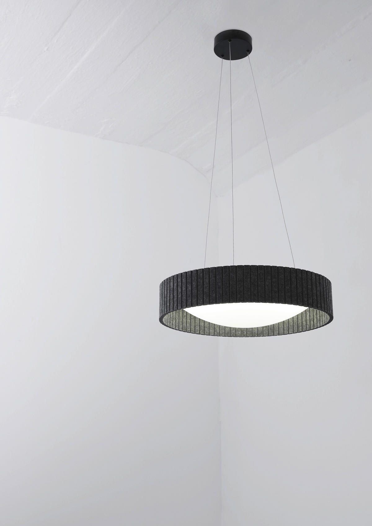 LED-PENDELLEUCHTE 50/150 cm  - Dunkelgrau, Design, Kunststoff/Textil (50/150cm) - Osram