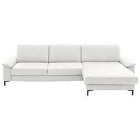 ECKSOFA in Echtleder Weiss  - Weiss/Schwarz, Design, Leder/Metall (334/176cm) - Dieter Knoll
