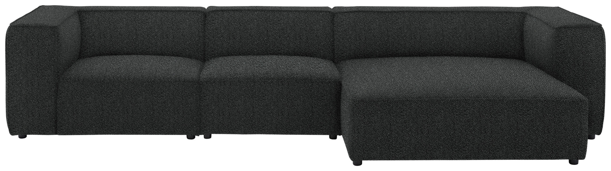 ECKSOFA in Flachgewebe Anthrazit  341/164 cm  - Anthrazit/Schwarz, Design, Kunststoff/Textil (341/164cm) - W.Schillig