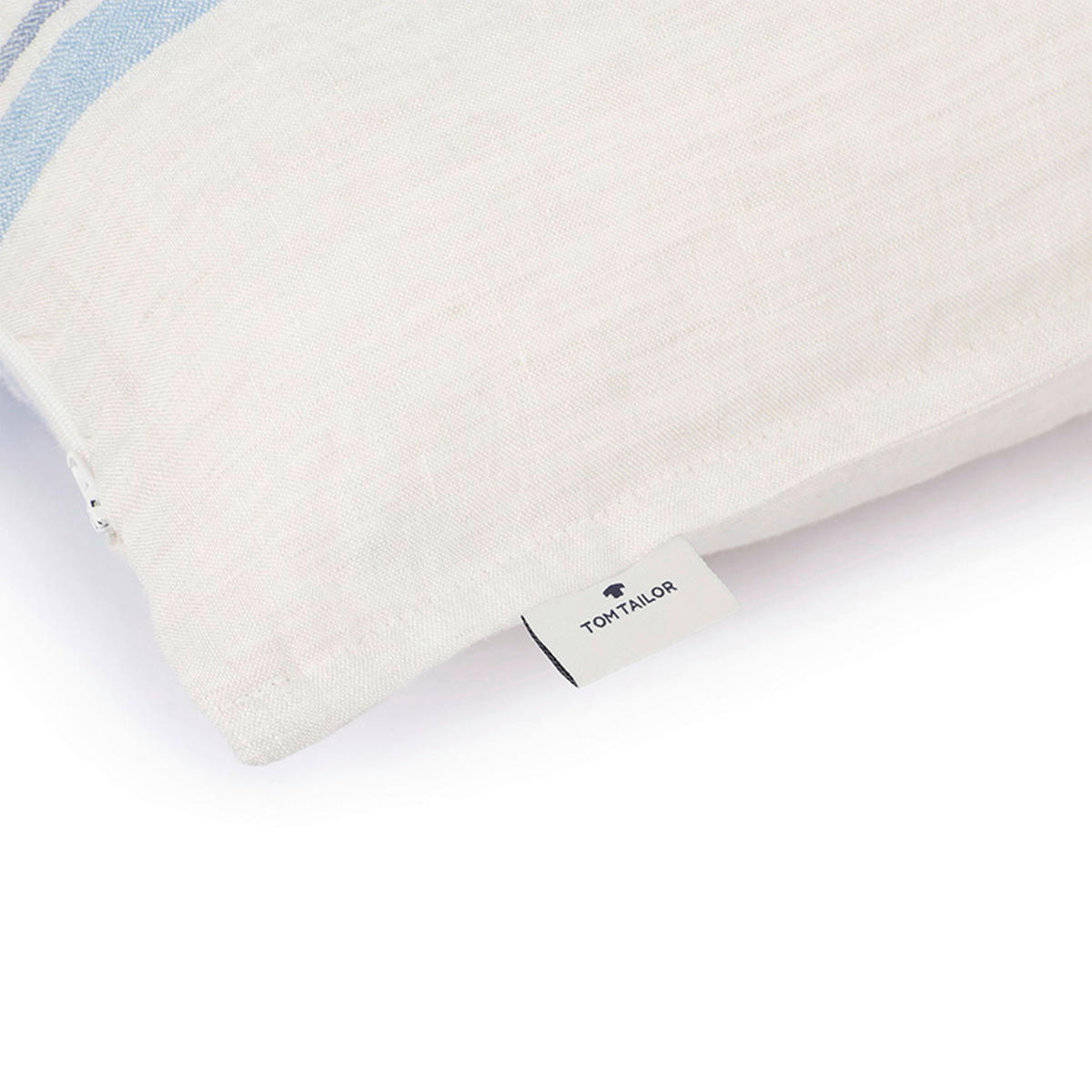 KISSENHÜLLE Linen 40/60 cm  - Blau/Naturfarben, Konventionell, Textil (40/60cm) - Tom Tailor