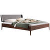 BETT 140/200 cm  in Nussbaumfarben, Dunkelgrau  - Dunkelgrau/Nussbaumfarben, Design, Holz (140/200cm) - Hasena