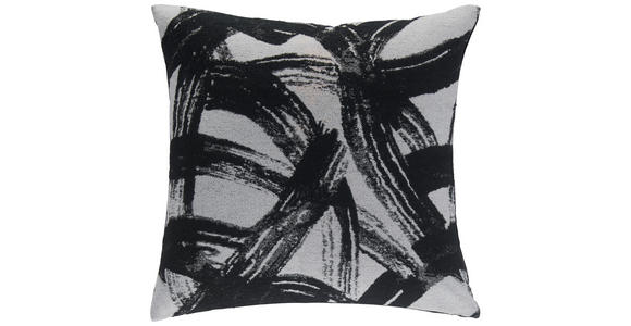 ZIERKISSEN  45/45 cm   - Ecru/Schwarz, Basics, Textil (45/45cm) - Novel