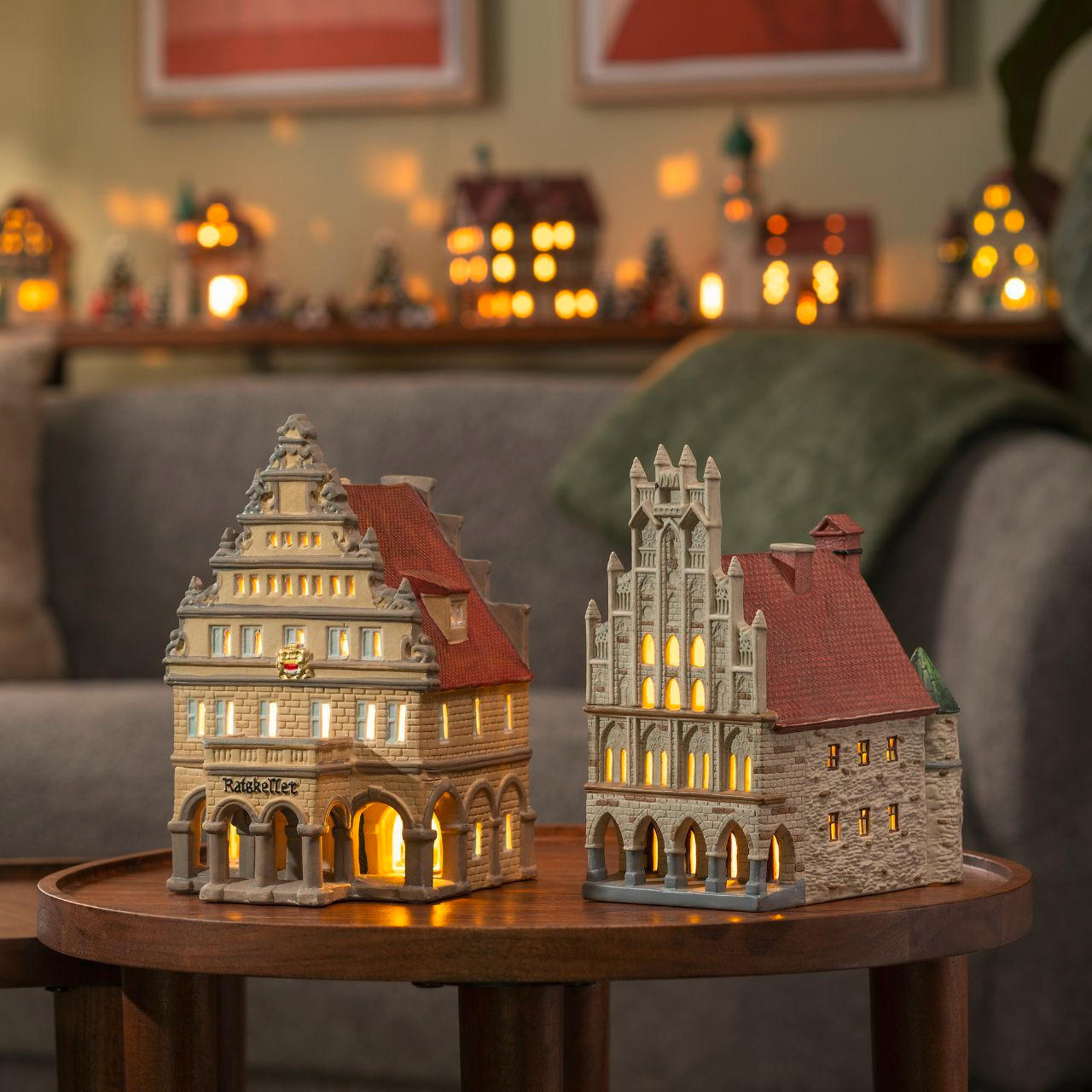 Thumbnail - Dekohaus \, Braun, Rot, Keramik, Haus, 17x23x14 cm, Dekoration, Skulpturen & Dekoobjekte, Dekoobjekte