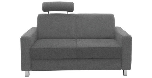 2-SITZER-SOFA in Flachgewebe Grau - Chromfarben/Grau, Design, Textil/Metall (158/83/85cm) - Xora