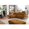 ECKSOFA in Mikrofaser Goldfarben  200/229 cm  - Chromfarben/Beige, Design, Textil/Metall (200/229cm) - Pure Home Lifestyle