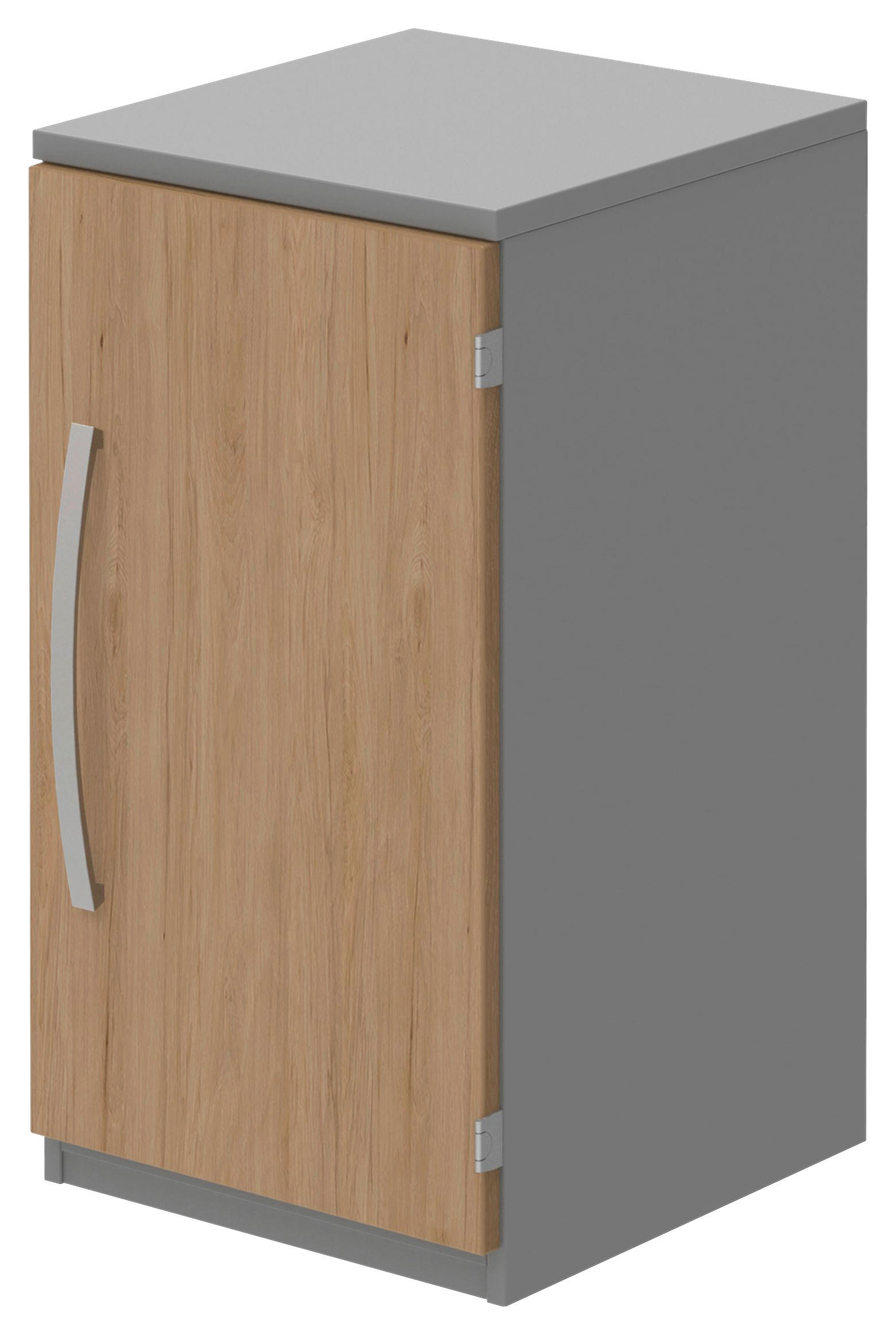 AKTENSCHRANK Grau, Eichefarben  - Eichefarben/Grau, KONVENTIONELL, Holzwerkstoff (40/76,5/43cm) - Moderano