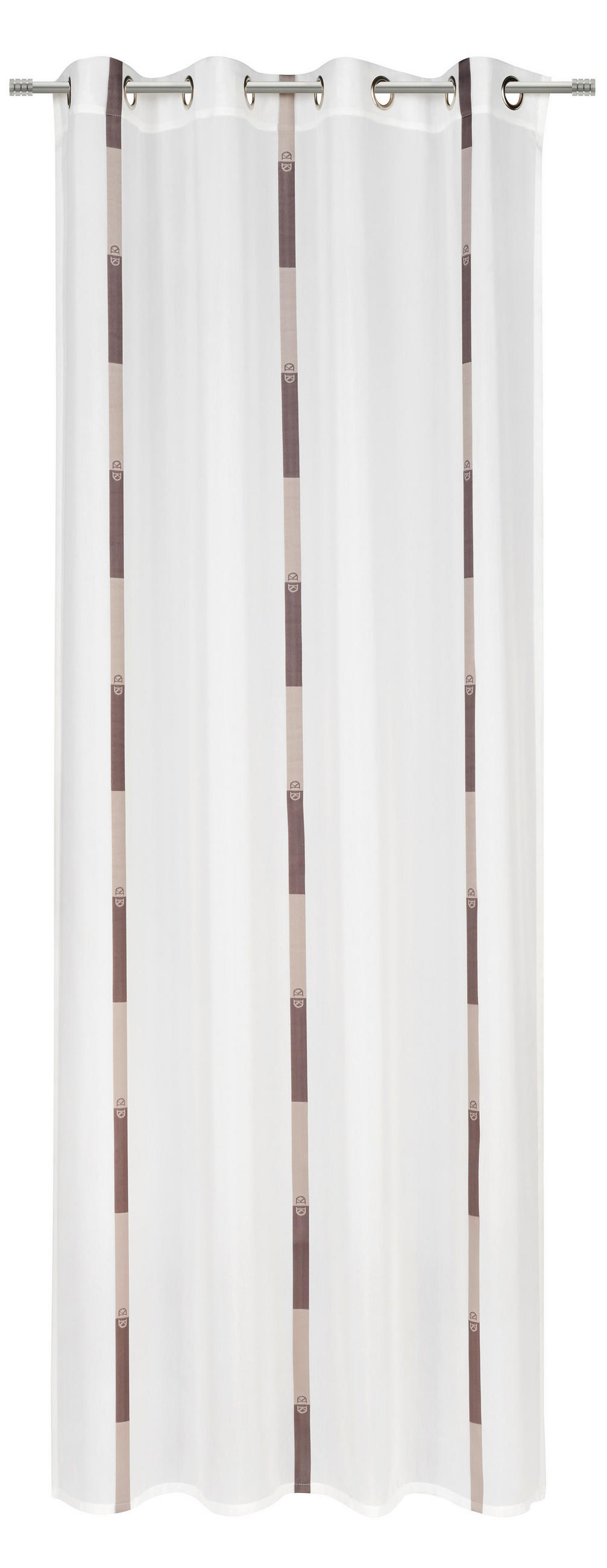 ÖSENSCHAL MIGUEL halbtransparent 140/260 cm - Taupe/Braun, KONVENTIONELL, Textil (140/260cm) - Dieter Knoll