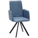 ARMLEHNSTUHL  Stoffauswahl, Typenauswahl, inklusive Armlehnen beschichtet  - Schwarz/Hellblau, Design, Textil/Metall (52/92/60cm) - Cantus