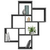 WANDREGAL LAURIO 2 - Schwarz, KONVENTIONELL, Holzwerkstoff (82/95/16cm) - MID.YOU