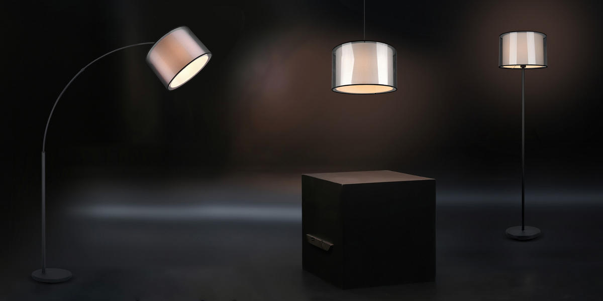 PENDELLAMPA Burton 45/150 cm  - svart, Design, metall (45/150cm) - Trio Leuchten