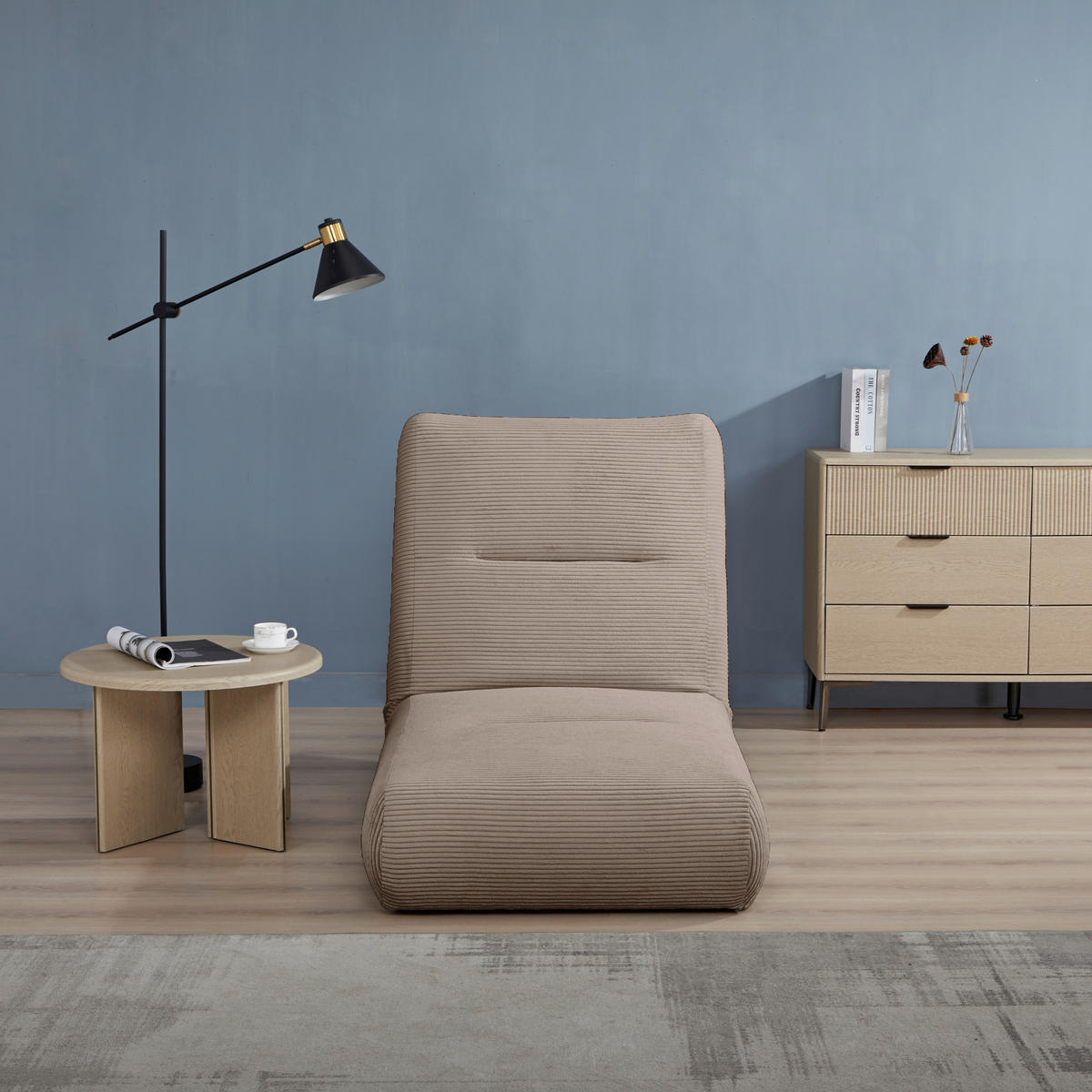 SCHLAFSESSEL in Cord Braun  - Braun, Design, Textil (81/88/160cm) - Livetastic