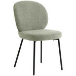 STUHL  in Eisen Leinenoptik Holz, Metall, Textil  - Schwarz/Grün, Design, Holz/Textil (49/86/64cm) - Ambia Home