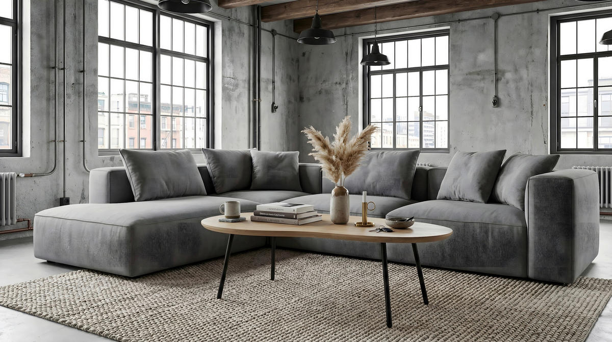 SOFFBORD - vit/svart, Design, metall/trä (122/63/36cm) - MID.YOU