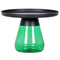 SOFFBORD i metall  - svart/mörkgrön, Design, metall/glas (60/42cm) - Belluti