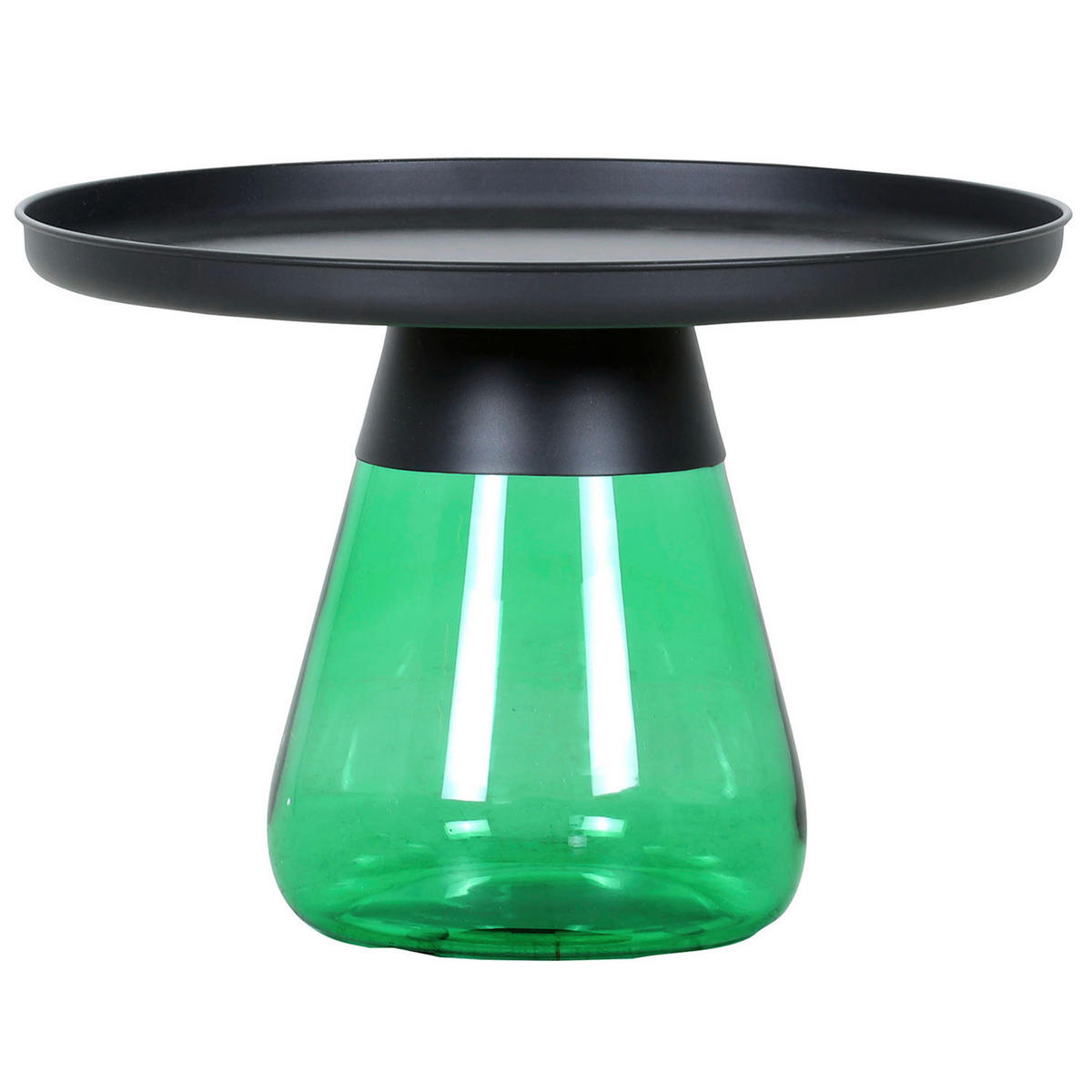 SOFFBORD i metall  - svart/mörkgrön, Design, metall/glas (60/42cm) - Belluti