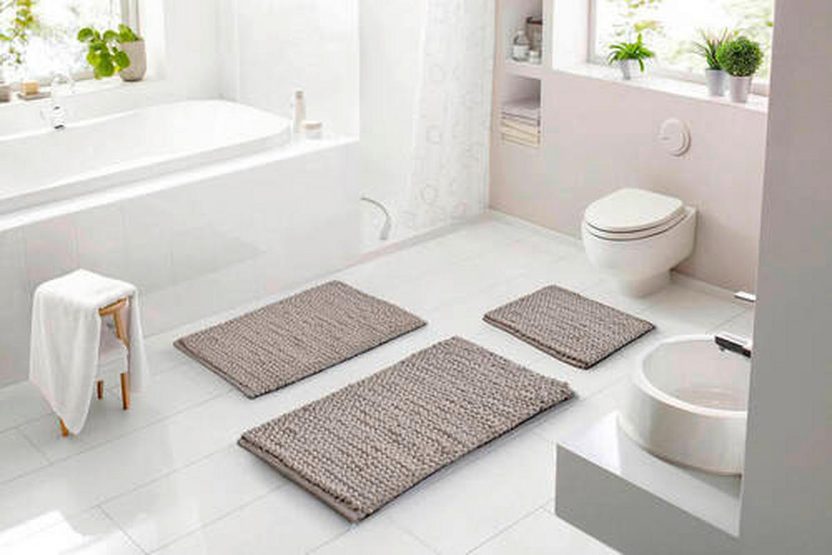 BIDET-VORLEGER Taupe  - Taupe, Basics, Kunststoff/Textil (50cm) - Esposa