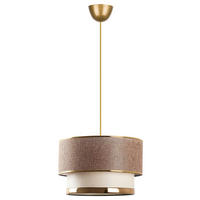 ZÁVESNÉ SVIETIDLO, 30/65 cm  - zlatá/béžová, Design, kov/textil (30/65cm) - P & B