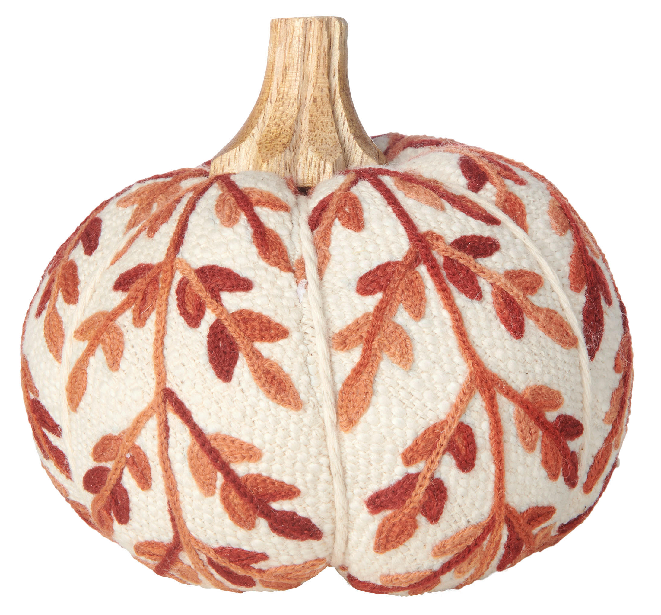 DEKOKÜRBIS - Creme/Orange, LIFESTYLE, Textil (Ø15/12cm)