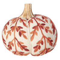 DEKOKÜRBIS - Creme/Orange, LIFESTYLE, Textil (Ø15/12cm)