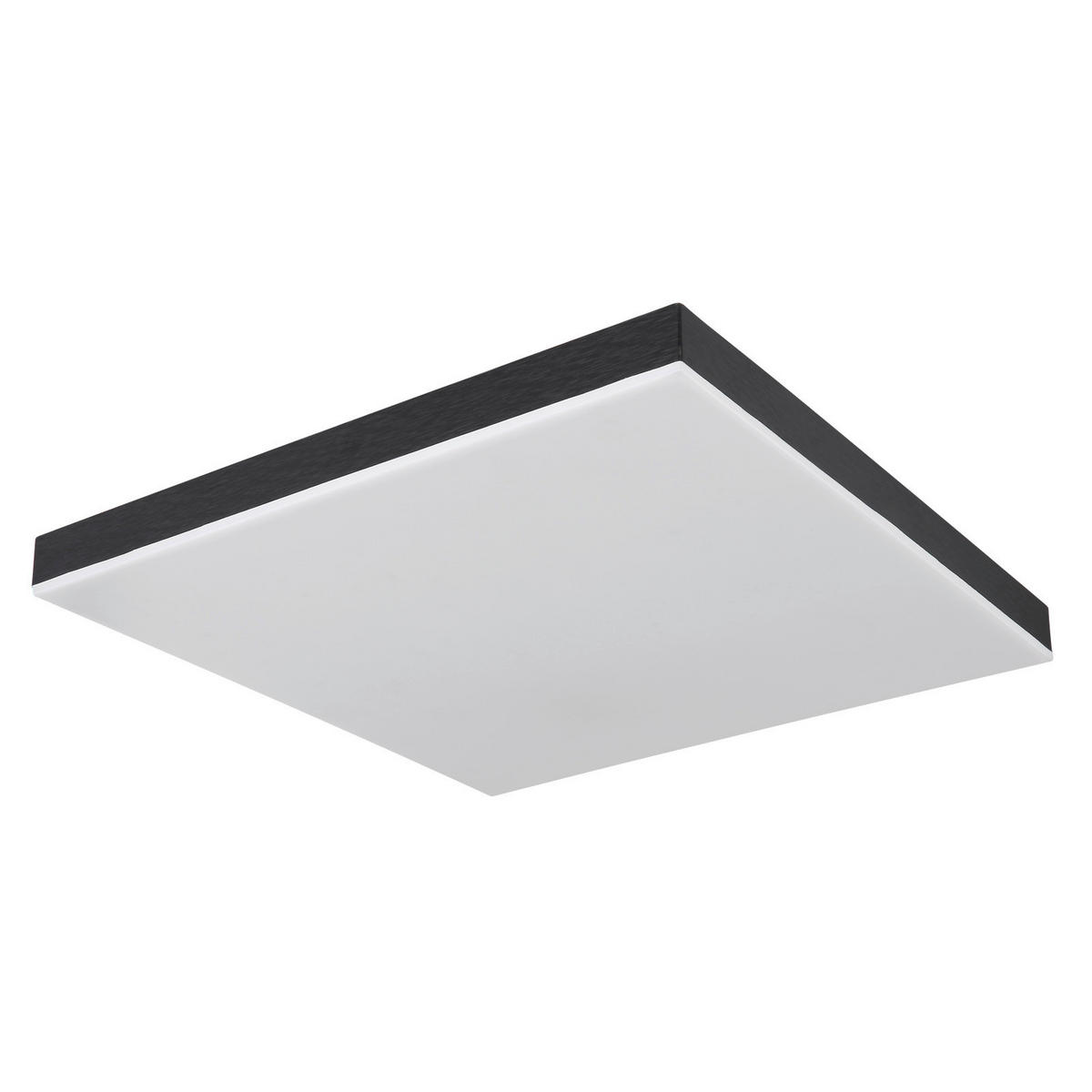 STROPNÉ LED SVIETIDLO, 45/45/6,5 cm - čierna/biela, Basics, kov/plast (45/45/6,5cm) - Globo