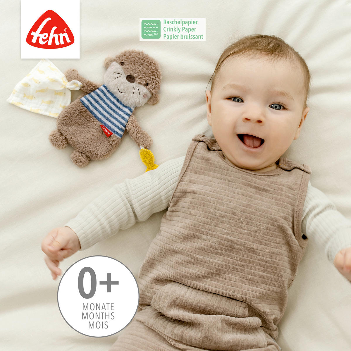 KUSCHELTIER Otter Theo  - Multicolor, Basics, Textil (18/14,5/1,5cm) - Fehn